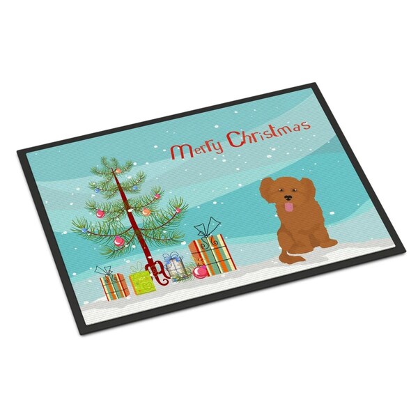 Carolines Treasures 18 x 27 in. Shih Poo No.3 Christmas Tree Indoor or Outdoor Mat CK3891MAT - main